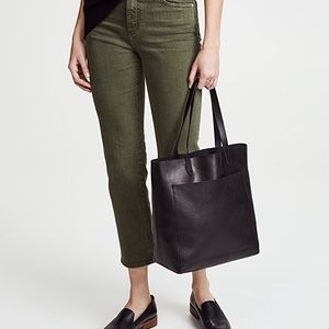 Madewell Black Medium Leather Transport Tote